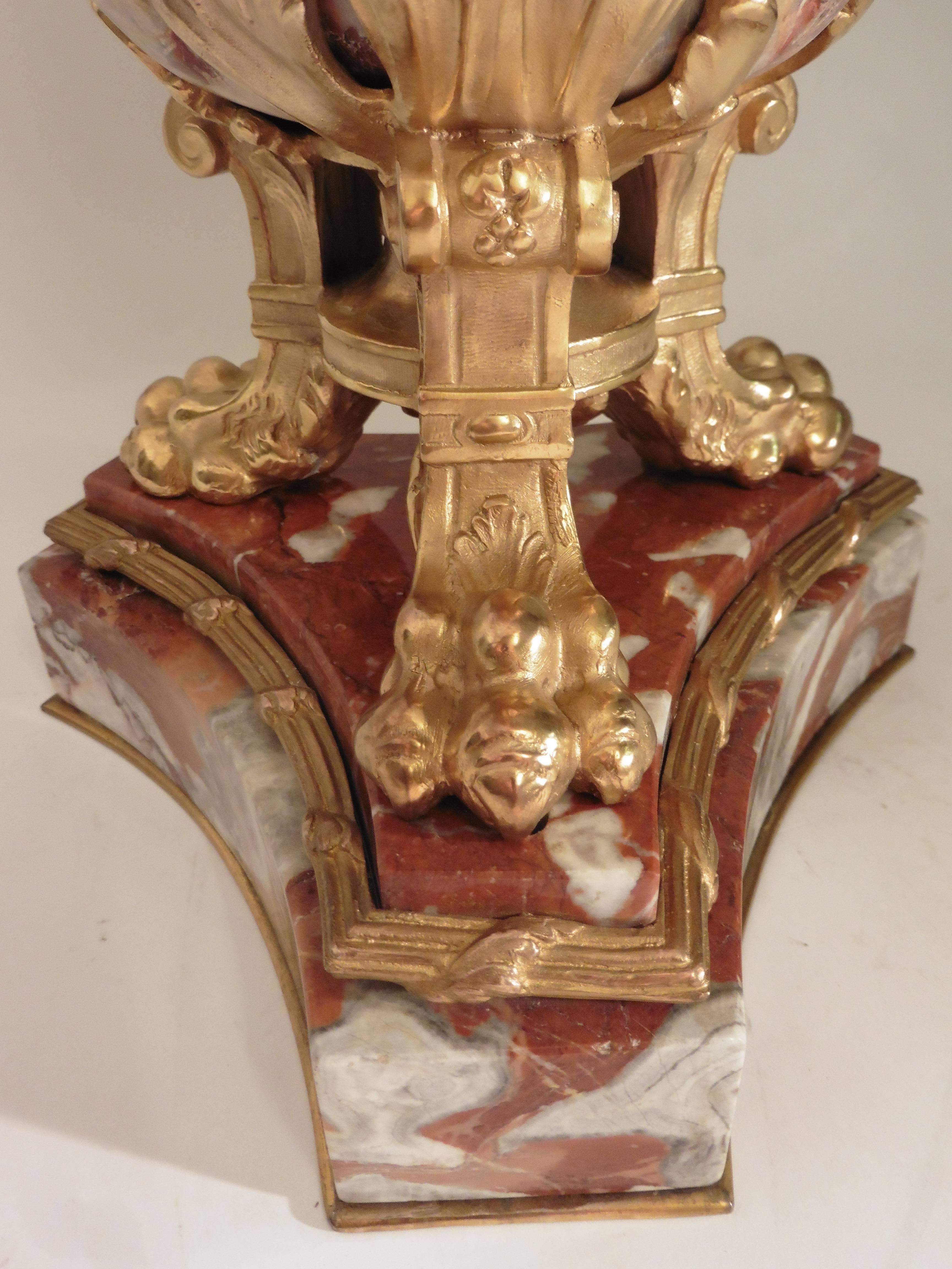 Pair of Large Louis XV Style Languedoc Marble Cassolettes, 19th Century For Sale 3