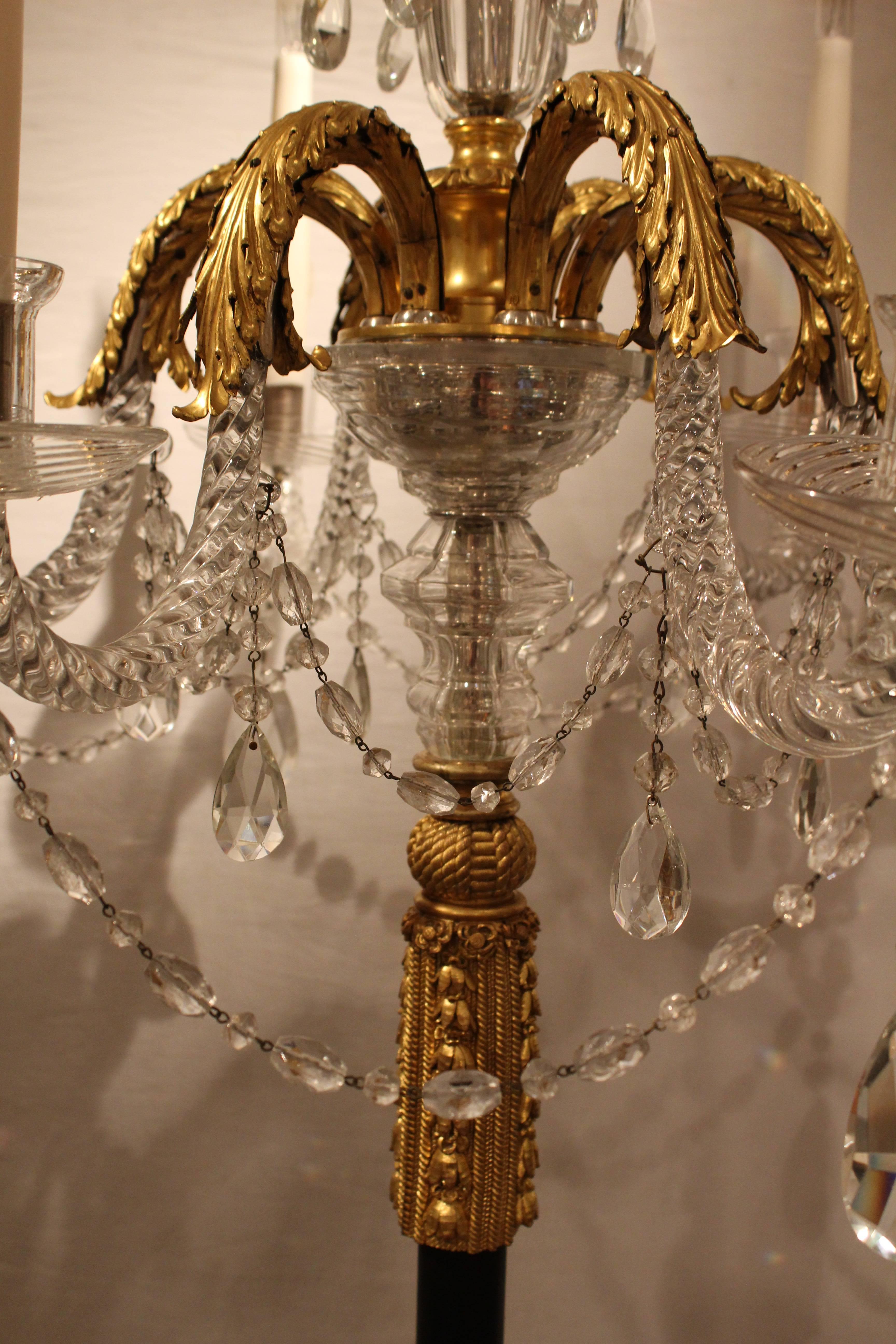 French Pair of Unusual Neoclassical Floor Standing Candelabra France, Late 19th Century For Sale