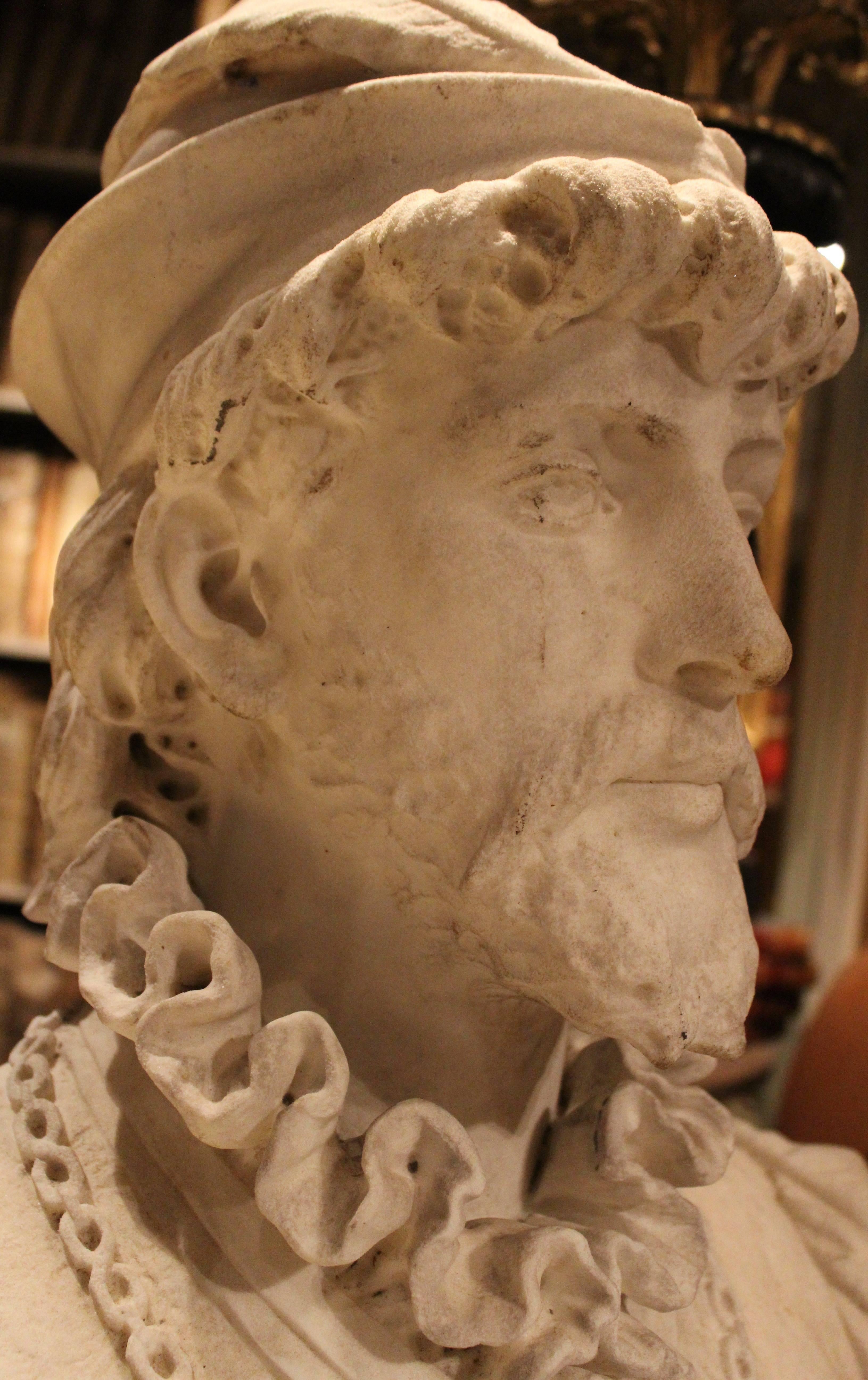 Italian Marble Bust of a Renaissance Prince, circa 1850 In Good Condition For Sale In London, GB