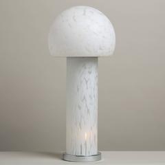 Large Italian Vistosi Attributed Glass Mushroom Shaped Lamp, 1960s