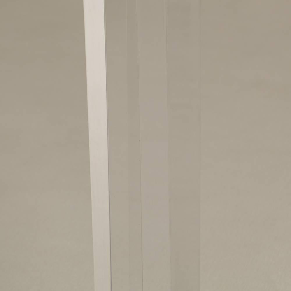 Late 20th Century Pair of Lucite and Chrome Pedestals, 1970s For Sale