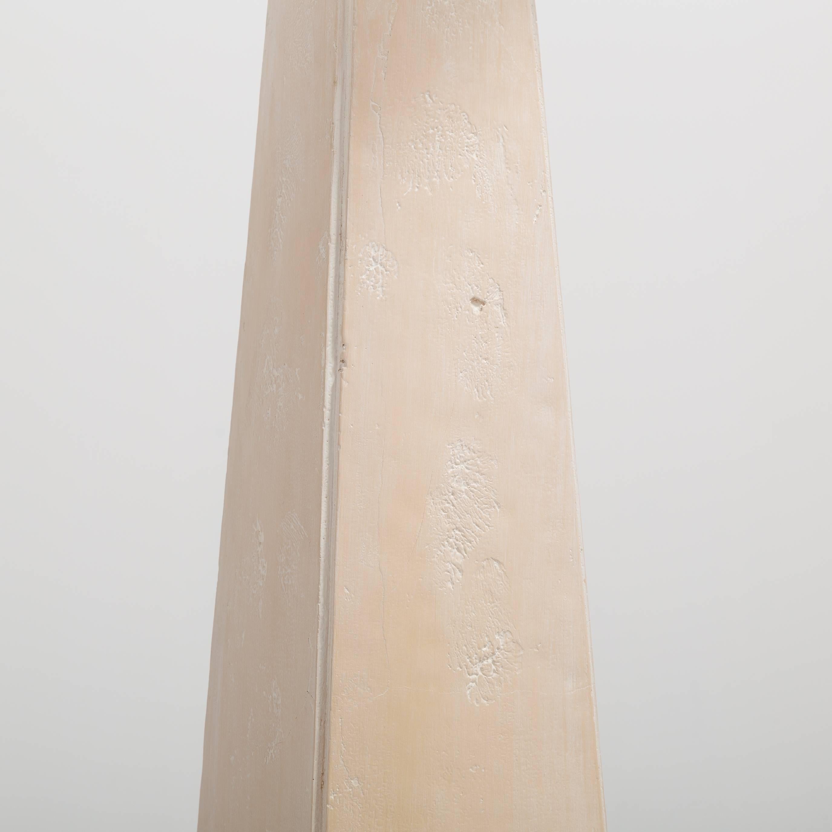 Large Pair of Plaster Obelisk Floor Standing Lamps, 1970s In Good Condition In London, GB
