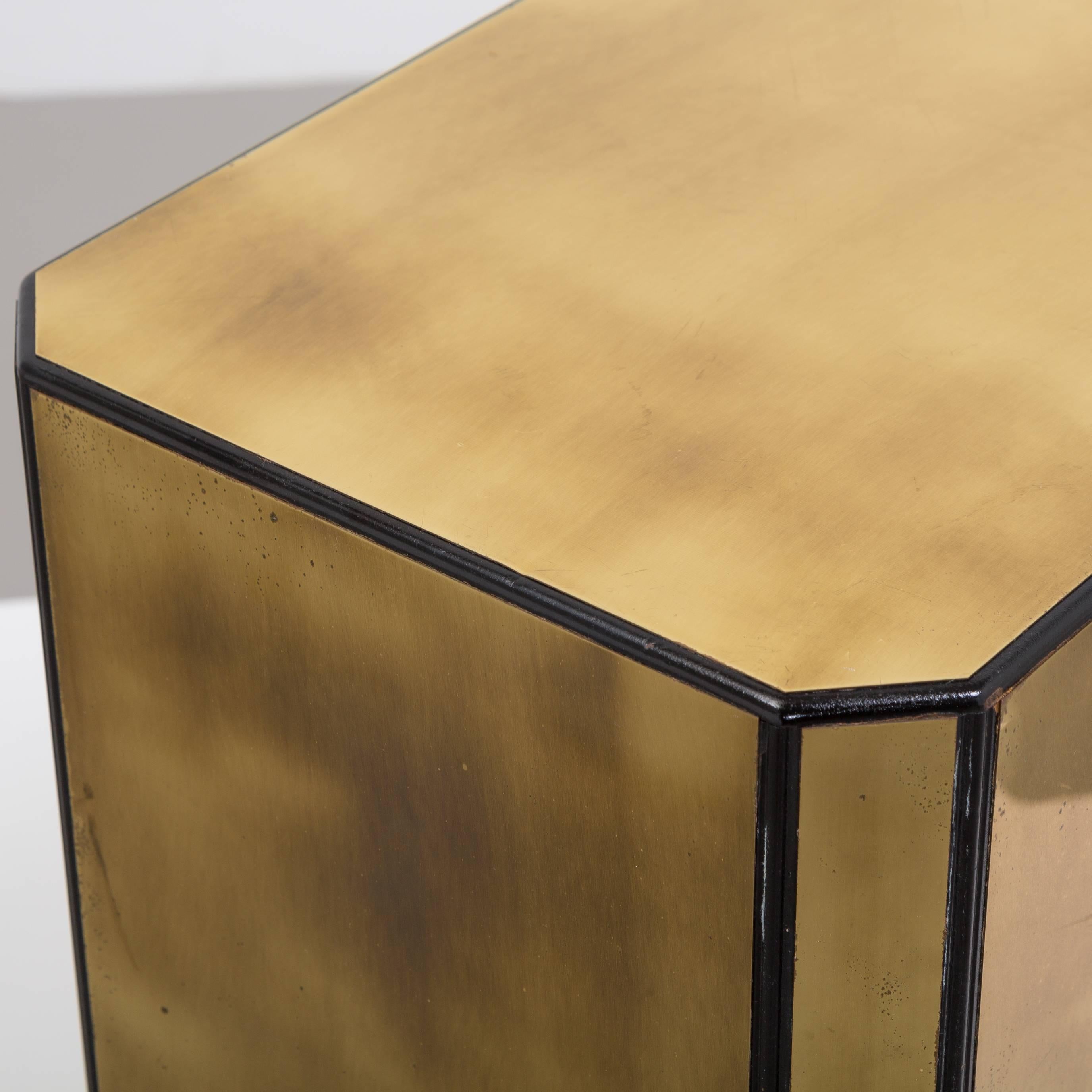Pair of Brass Veneered Drexel Designed Table Bases/Pedestals, 1970s 3