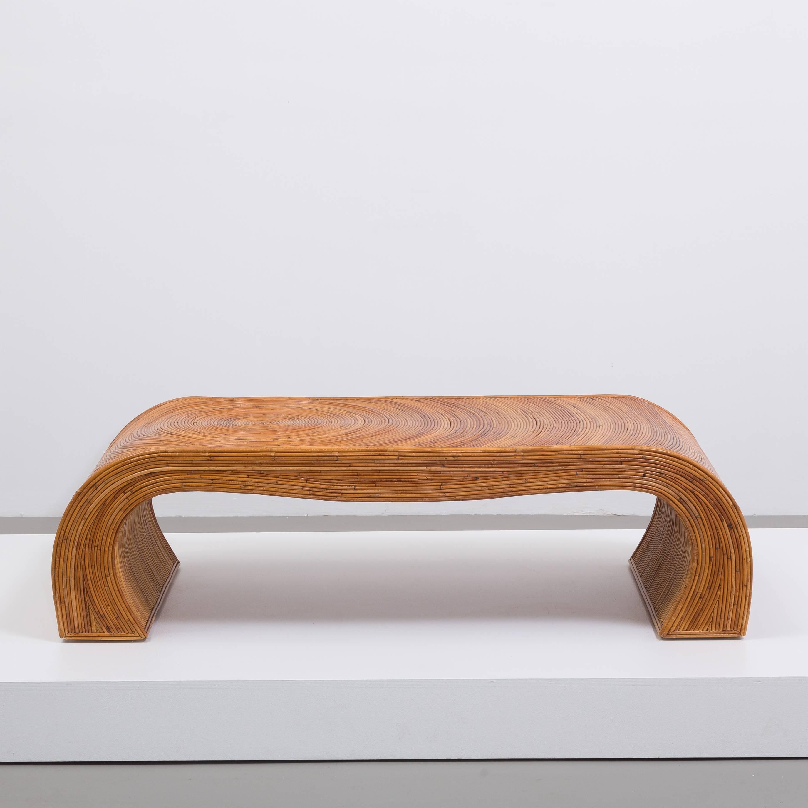 A Gabriella Crespi attributed waterfall bamboo coffee table, 1970s

Price includes 20% VAT which is removed for items shipped outside the EU.