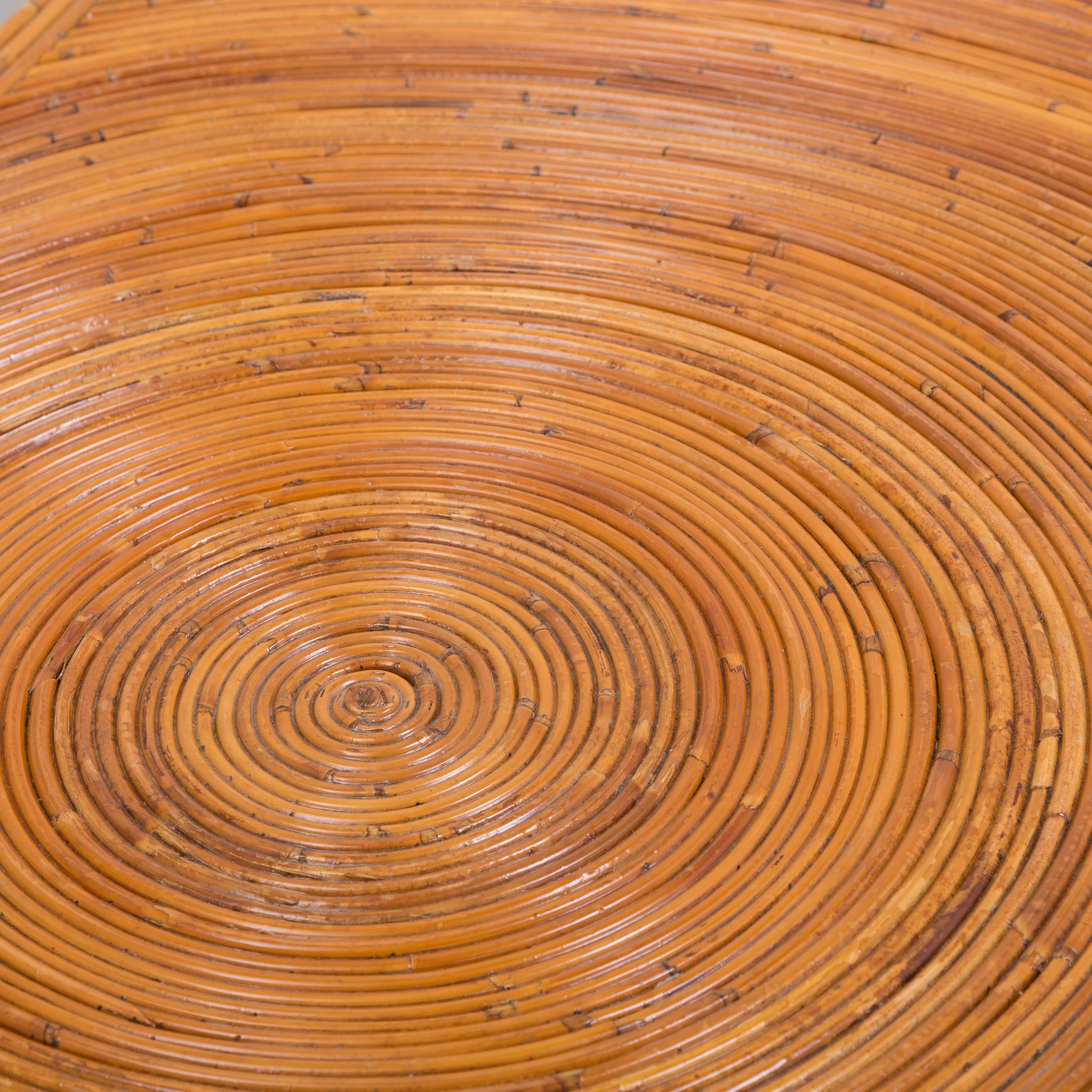 Gabriella Crespi Attributed Waterfall Bamboo Coffee Table, 1970s 2