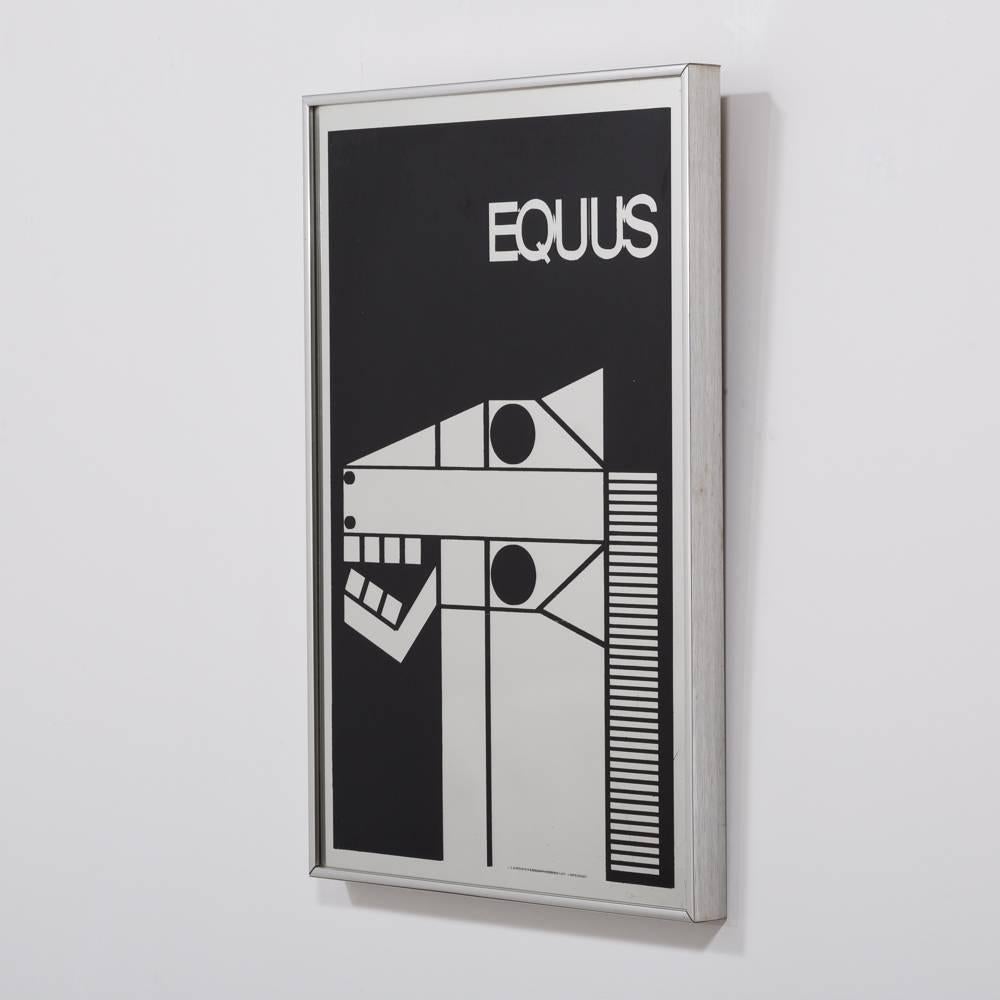 A decorative mirror illustrating equus, 1980s.

Price includes 20% VAT which is removed for items shipped outside the EU.