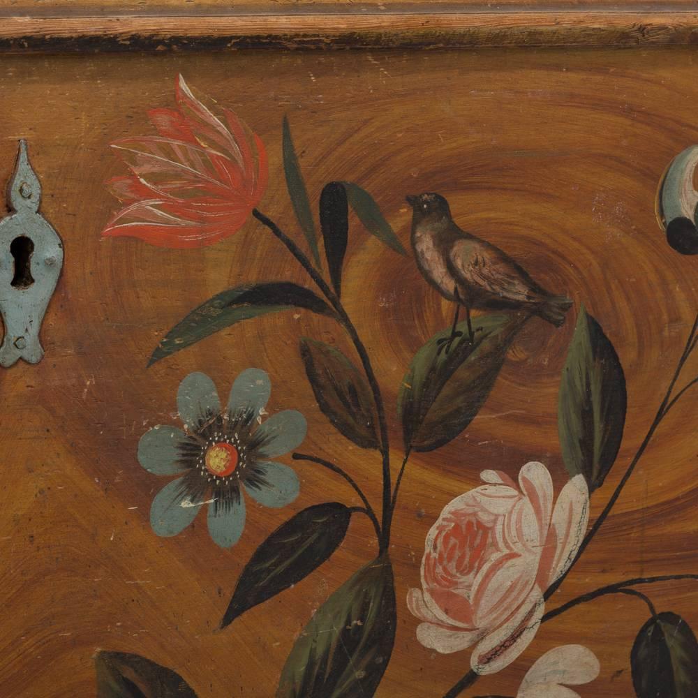 Large Swedish Painted Marriage Chest Dated 1806 3