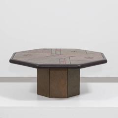Brutalist Octagonal Coffee Table by Paul Kingma, 1970s