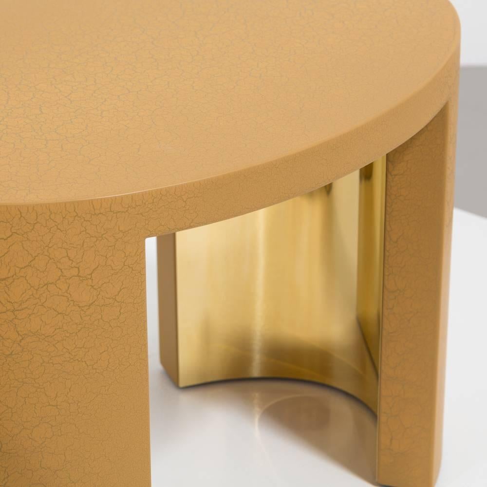 The Oval Crackle Side Tables by Talisman Bespoke For Sale 1