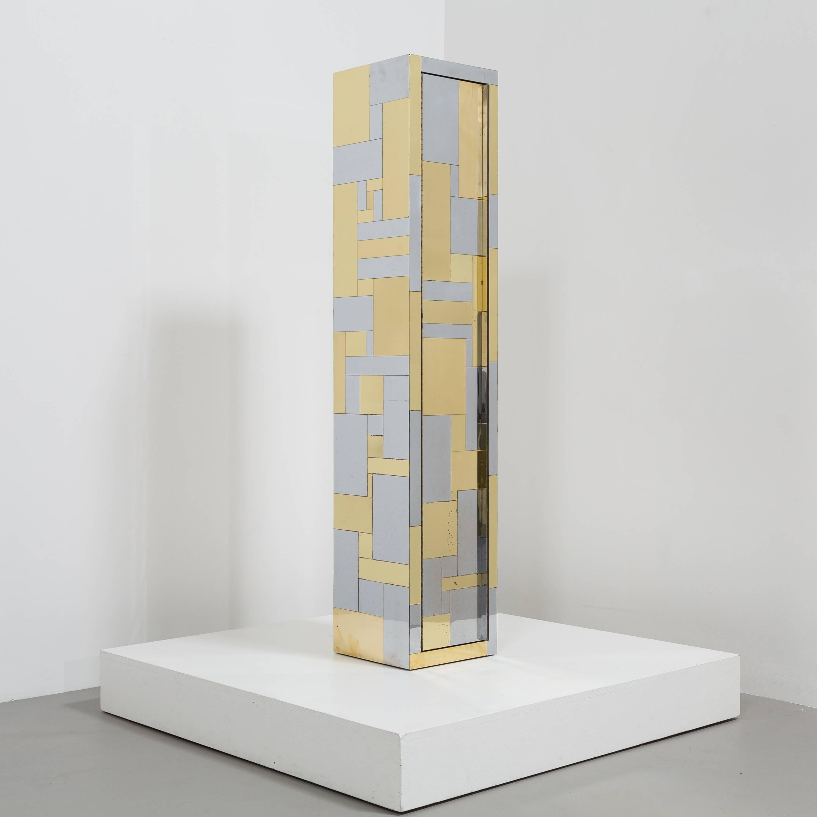20th Century Small Paul Evans Cityscape TOTEM Cabinet, 1975