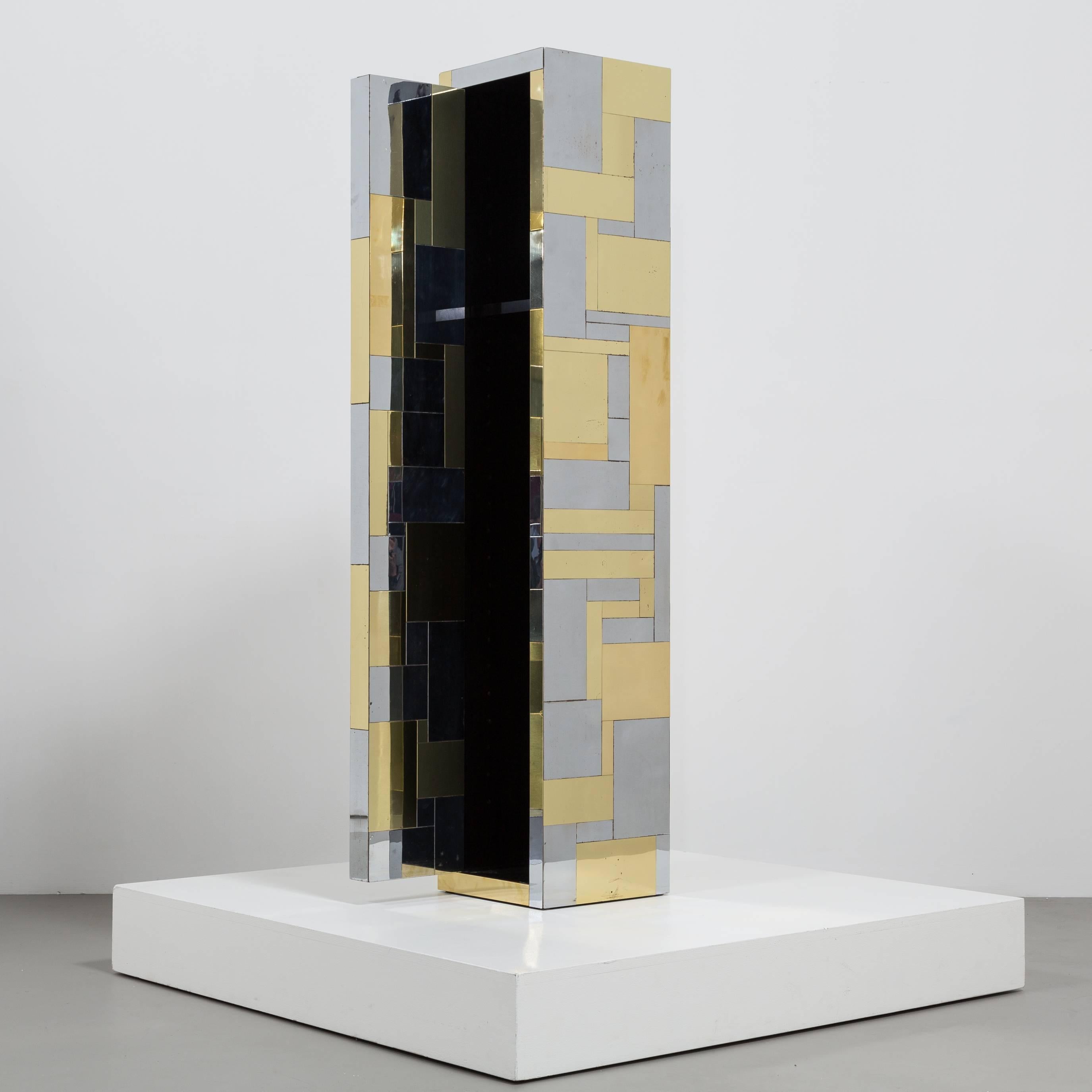 Small Paul Evans Cityscape TOTEM Cabinet, 1975 In Good Condition In London, GB