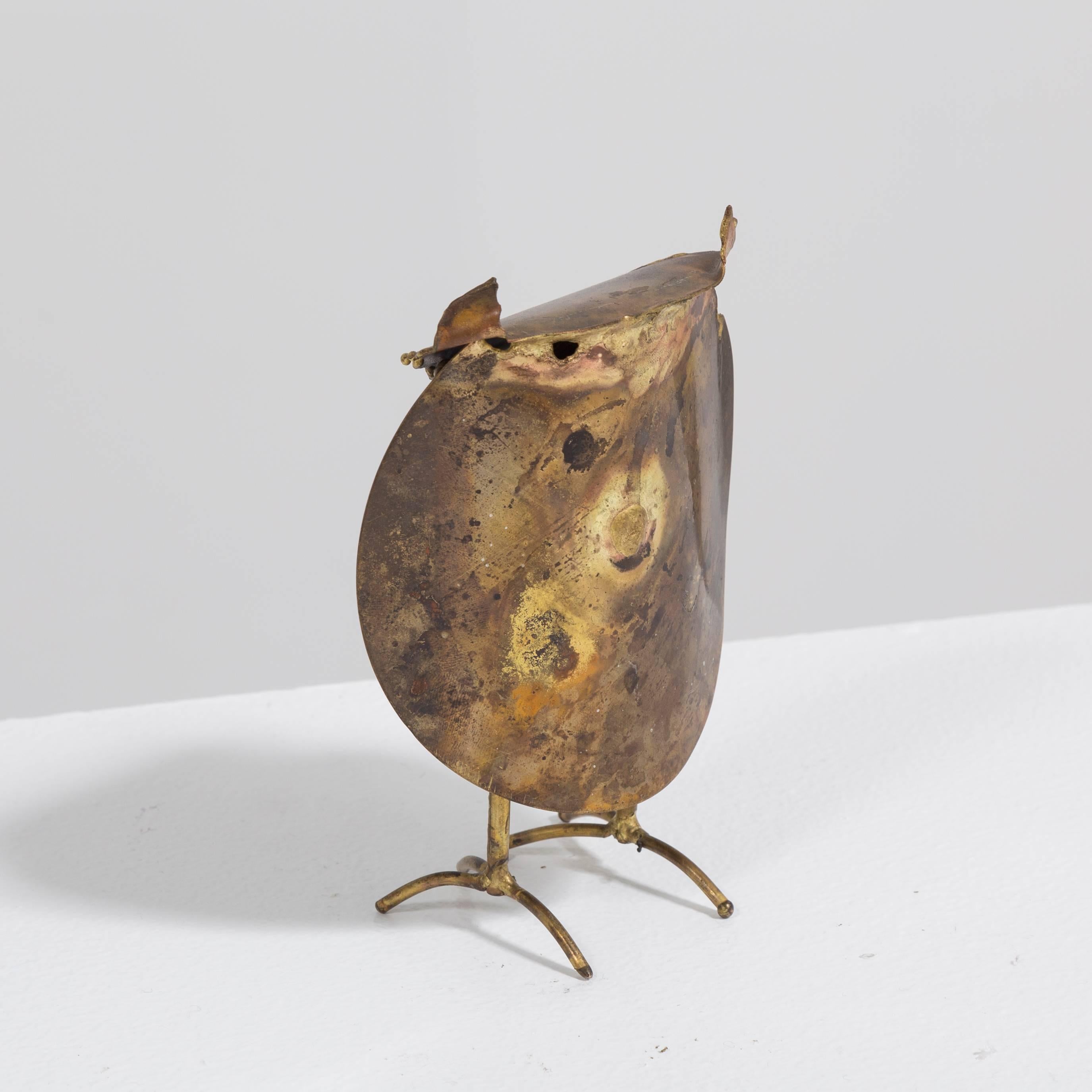 Small Brutalist Owl Sculpture Signed and Dated Rodriguez 73' In Good Condition In London, GB