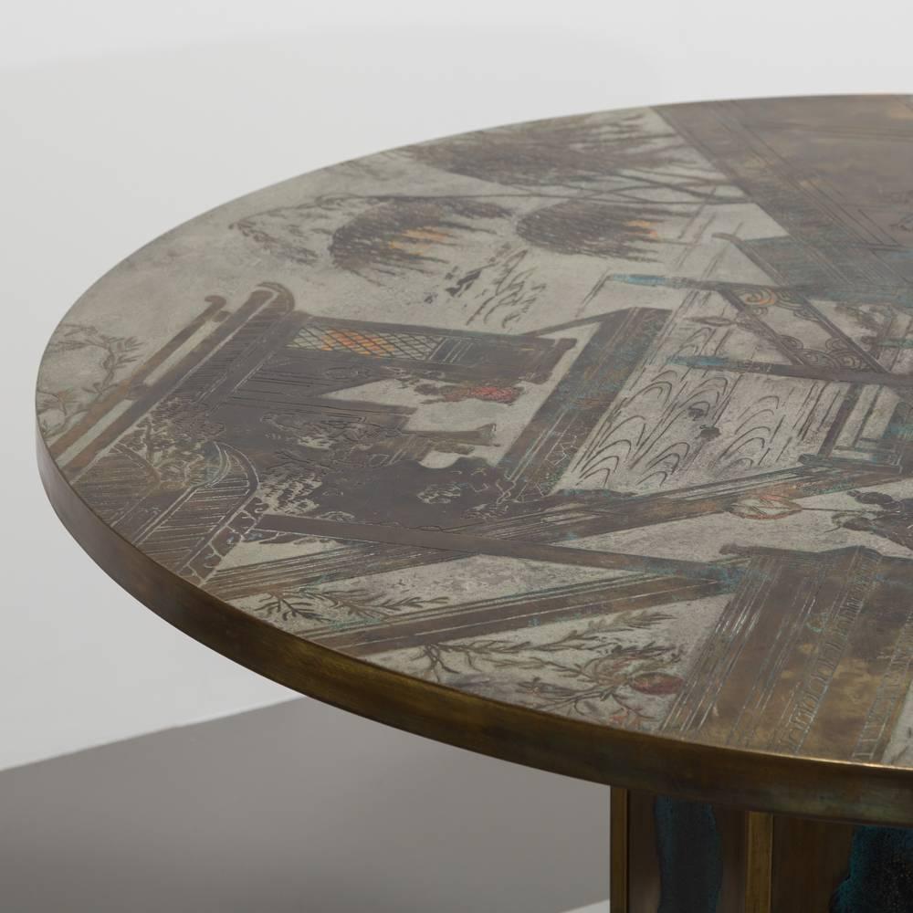 Round Centre Table by Philip & Kelvin Laverne New York, 1960s 4