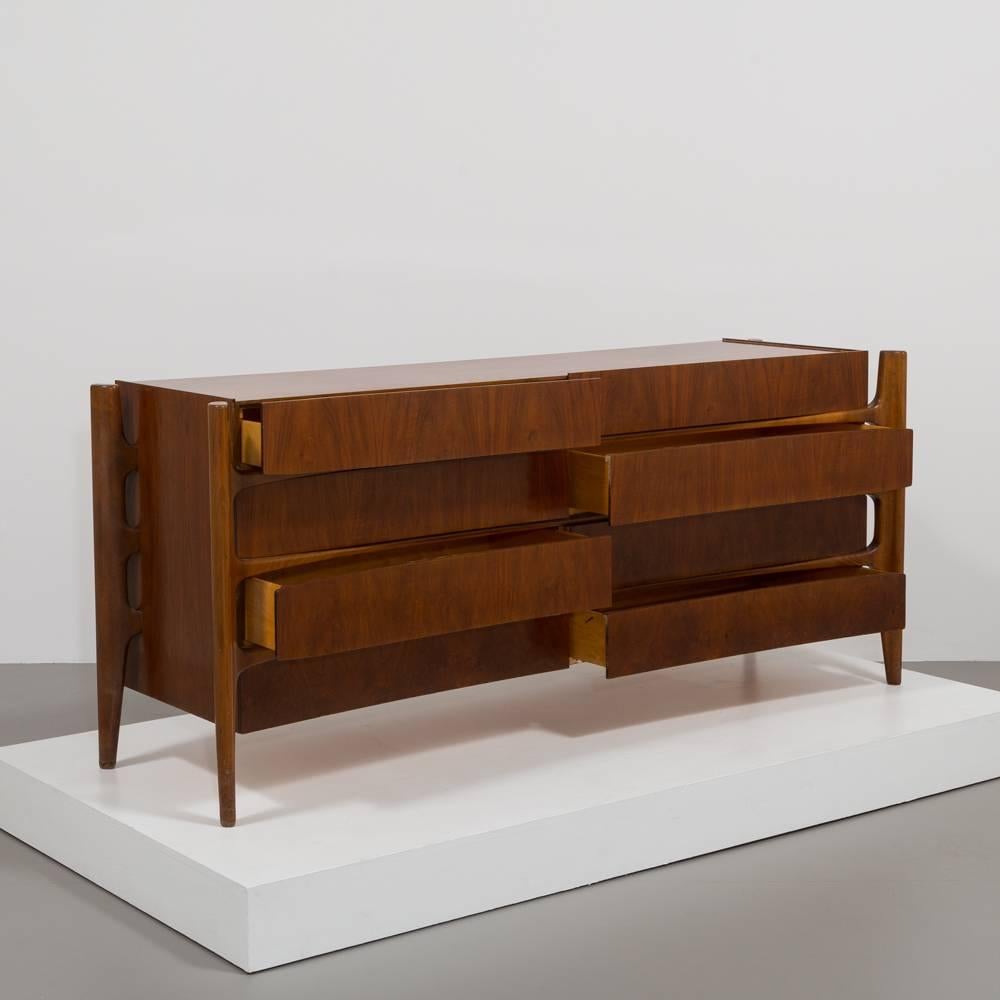 Swedish Rare William Hinn Designed Eight-Drawer Cabinet, circa 1950