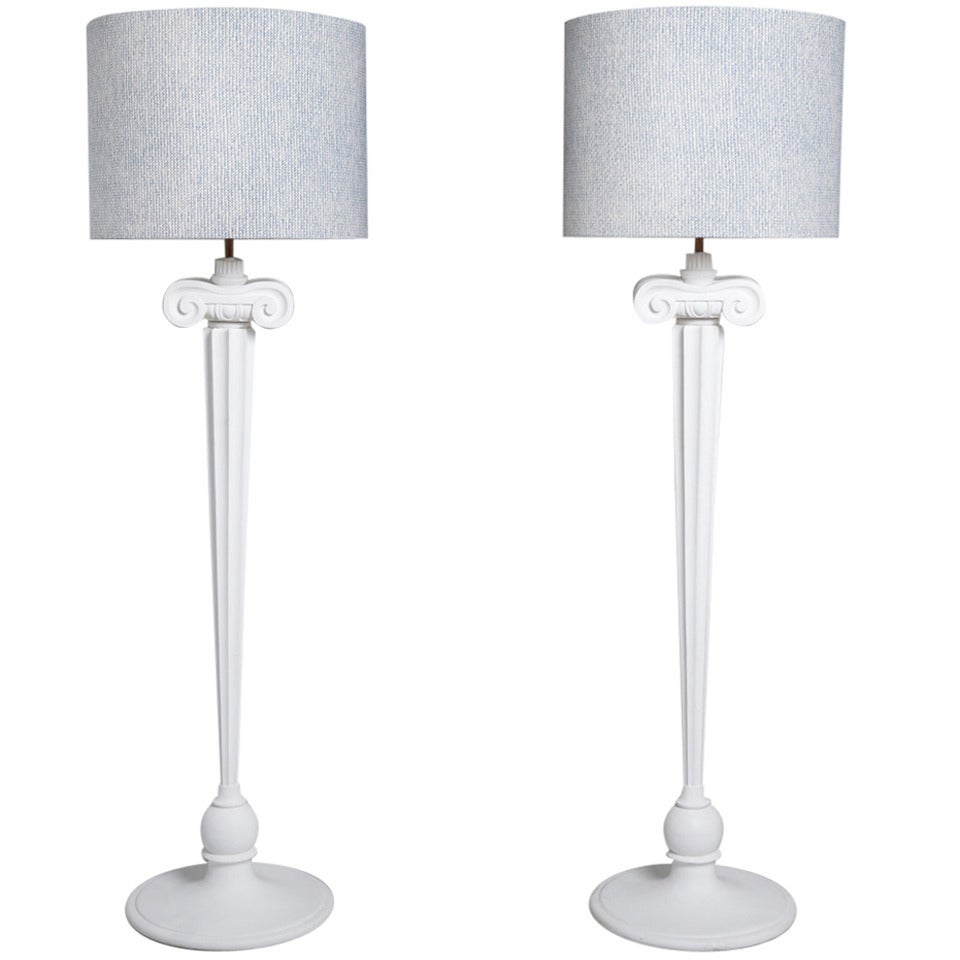 Pair of Floor Lamps Removed from the Eden Roc Hotel, 1980s For Sale