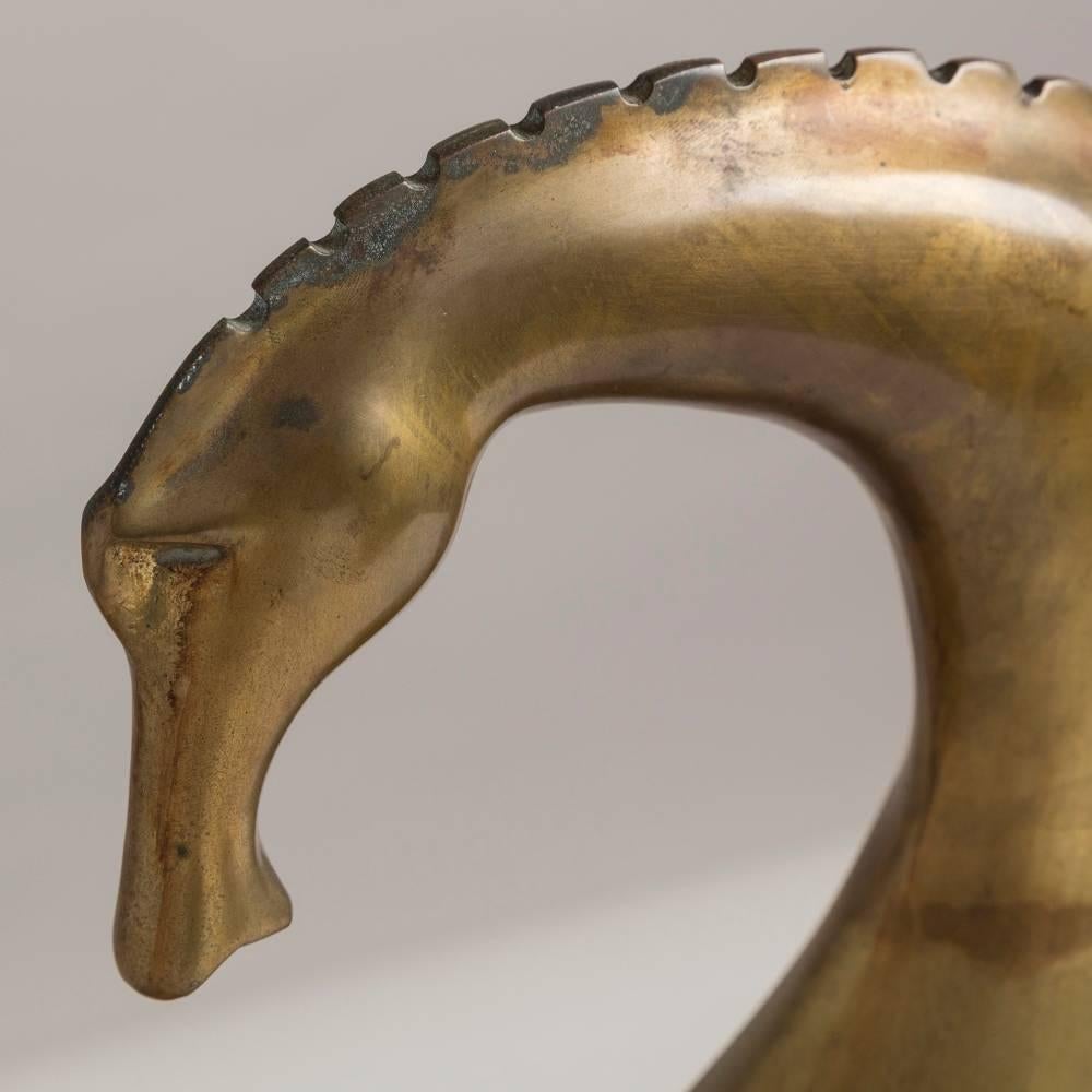 Modernist Bronze Stylised Horse Table Sculpture 1