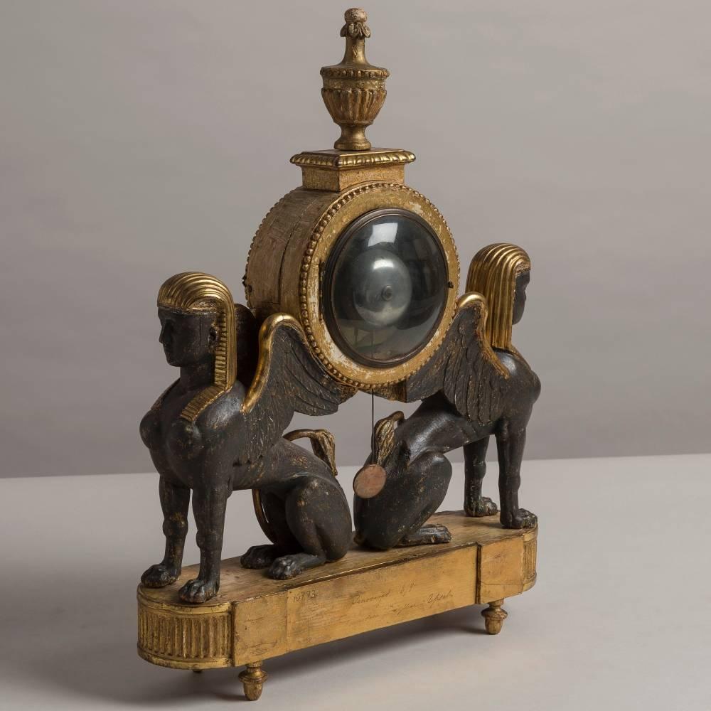Superb Rare Swedish Empire Mantle Clock, circa 1800 2