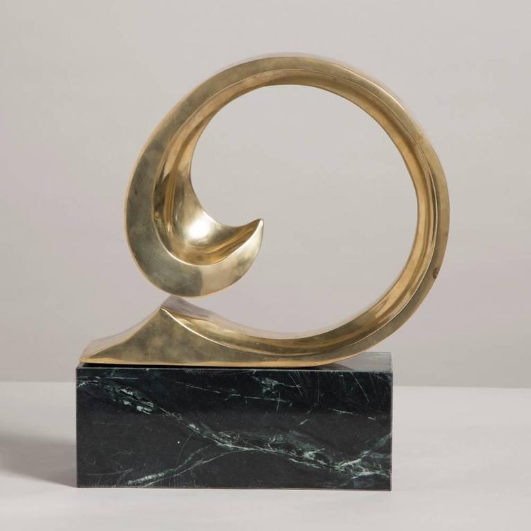 Bronze Pierre Cardin Table Sculpture on Marble Base, 1980s at 1stDibs