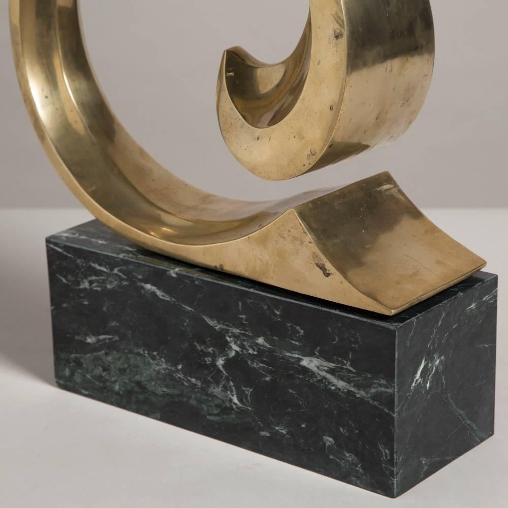 Bronze Pierre Cardin Table Sculpture on Marble Base, 1980s In Excellent Condition In London, GB