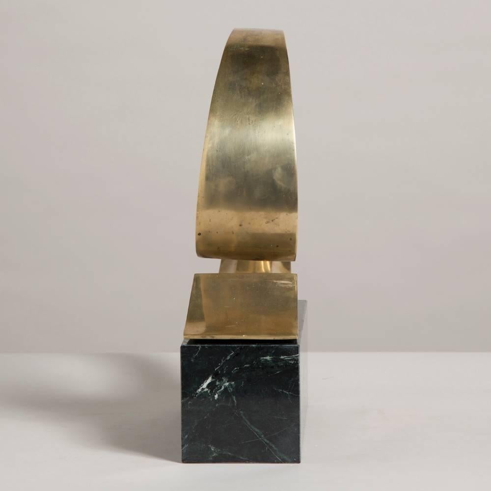 Late 20th Century Bronze Pierre Cardin Table Sculpture on Marble Base, 1980s