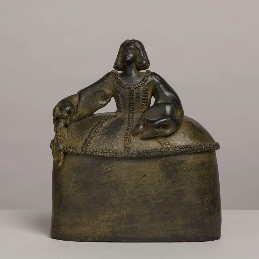 A Spanish bronze by Pilar Gomez Francos titled Menina, 23 in edition of 50
