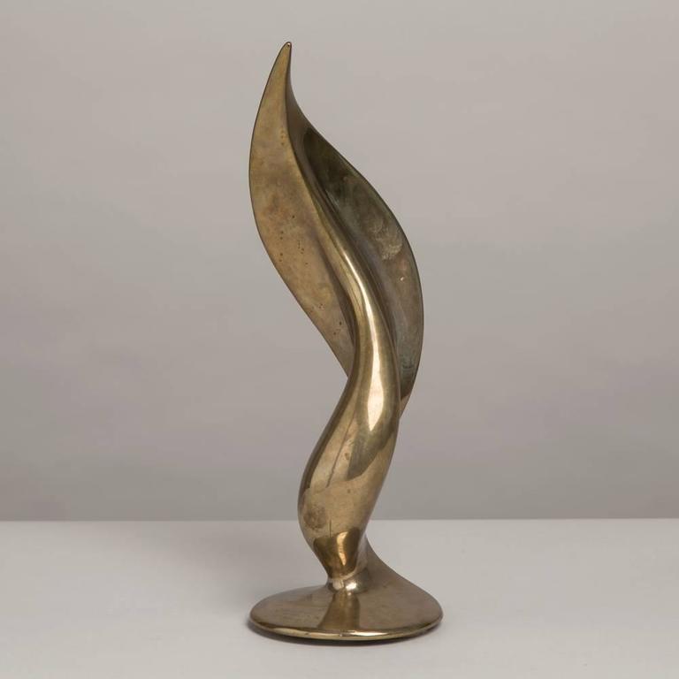 Superb Cast Bronze Abstract Table Sculpture, 1970s For Sale at 1stDibs