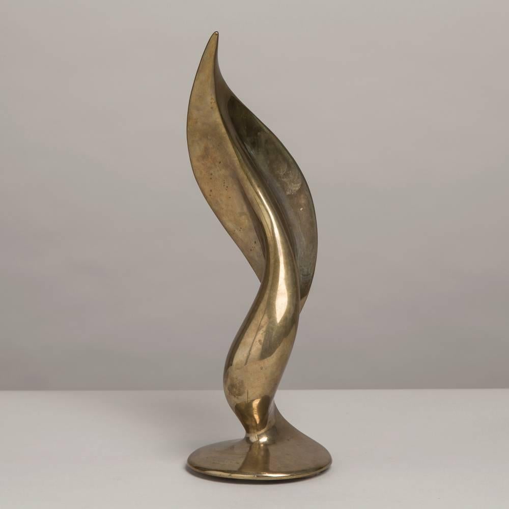 A superb cast bronze abstract table sculpture, 1970s