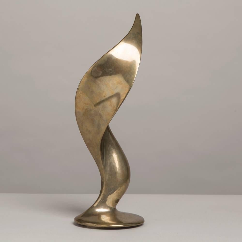 Late 20th Century Superb Cast Bronze Abstract Table Sculpture, 1970s For Sale
