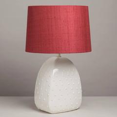 Single Italian Glazed Ceramic Table Lamp, 1960s