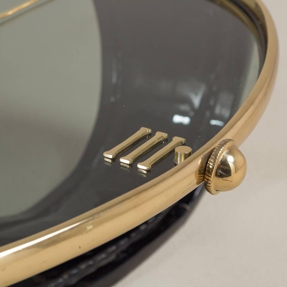 20th Century Vintage Brass and Lacquer DS Wrist Watch Coffee Table