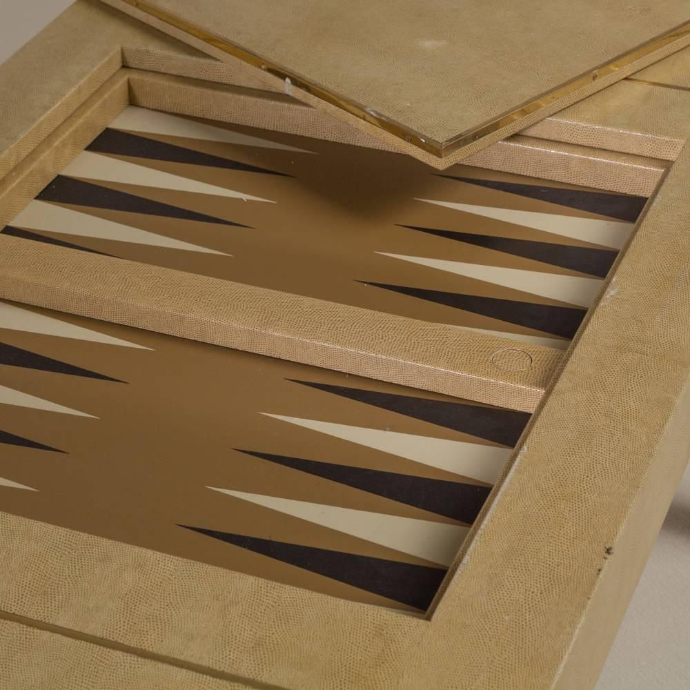Karl Springer Designed Backgammon Table, Signed, 1988 In Excellent Condition In London, GB