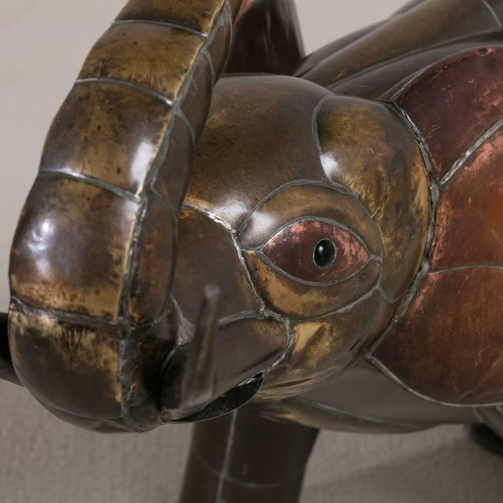 Copper Elephant Sculpture by Sergio Bustamante In Excellent Condition For Sale In London, GB