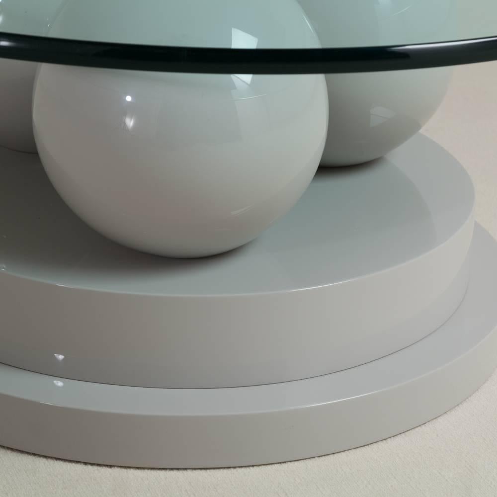 Post Modernist Grey Lacquered Coffee Table, 1980s For Sale 3