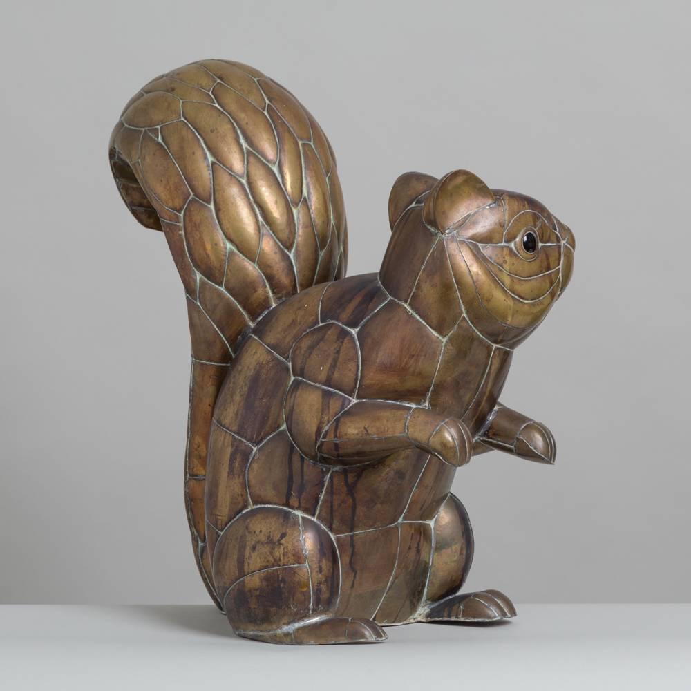 Copper and Brass Squirrel by Sergio Bustamante 11/100 In Good Condition For Sale In London, GB