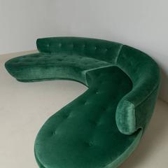 Large Semi Circular Two-Part Sectional Sofa, 1960s