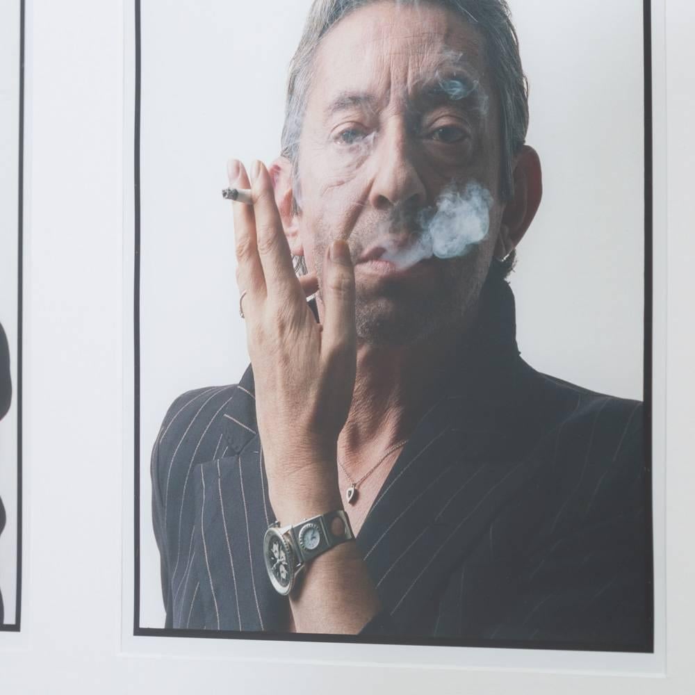 Late 20th Century Pierre Terrasson Portrait of Serge Gainsbourg, 1989 For Sale