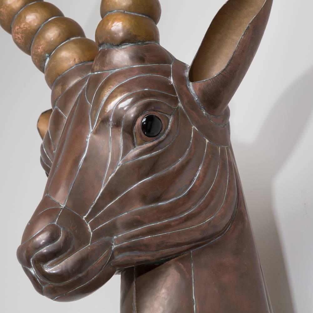 Mexican Sensational Copper Antelope by Sergio Bustamante, 1970s For Sale