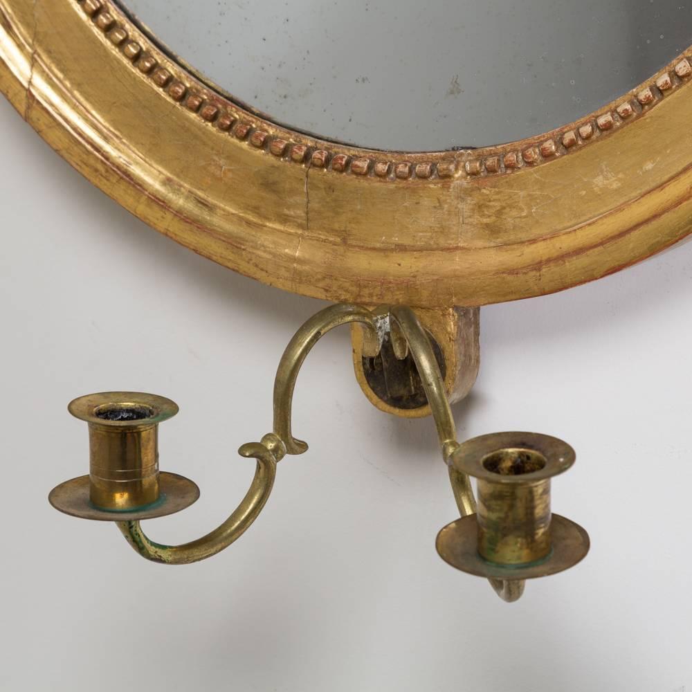 Pair of Swedish Oval Giltwood Mirrors, circa 1760 For Sale 1