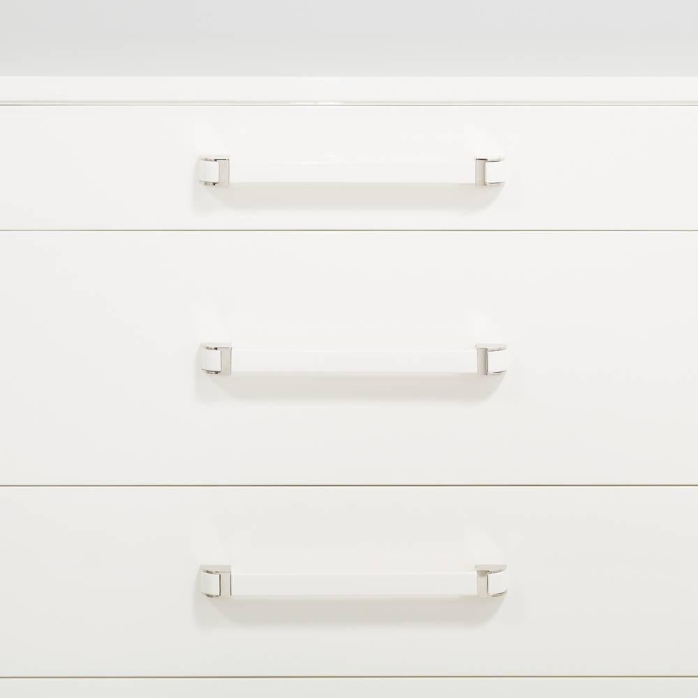 Mid-20th Century Widdicombe Five-Drawer Ivory Lacquered Commode, 1950s