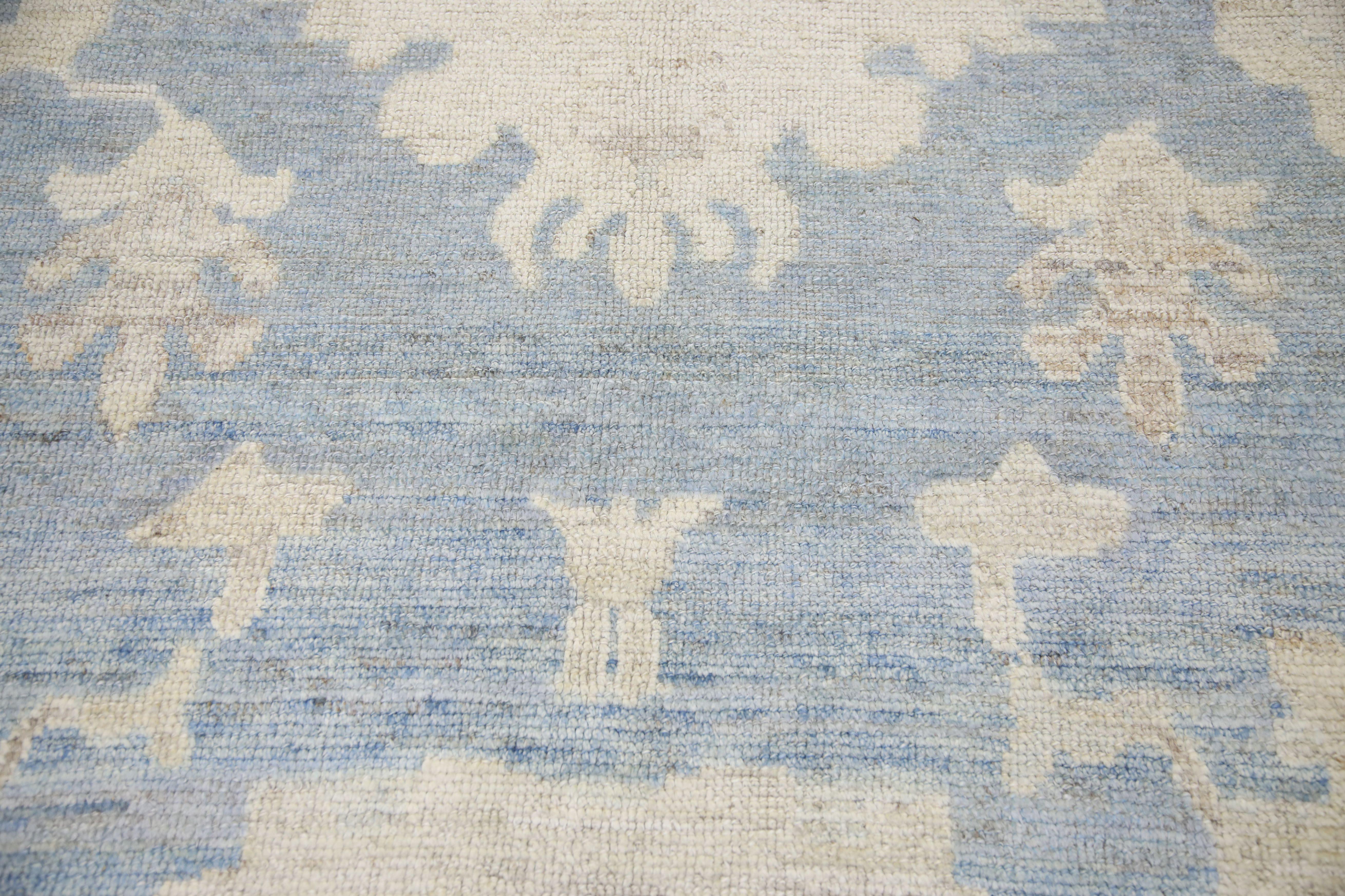 XXIe siècle et contemporain Tapis Oushak turc noué à la main 10'5
