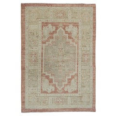 Oushak-Teppich Orientalischer handgeknüpfter türkischer Oushak 2'10" x 4'2" #2162