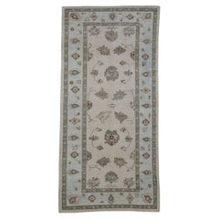 Oushak Rug Oriental Hand Knotted Turkish Oushak 4'6" x 9'3" #2378