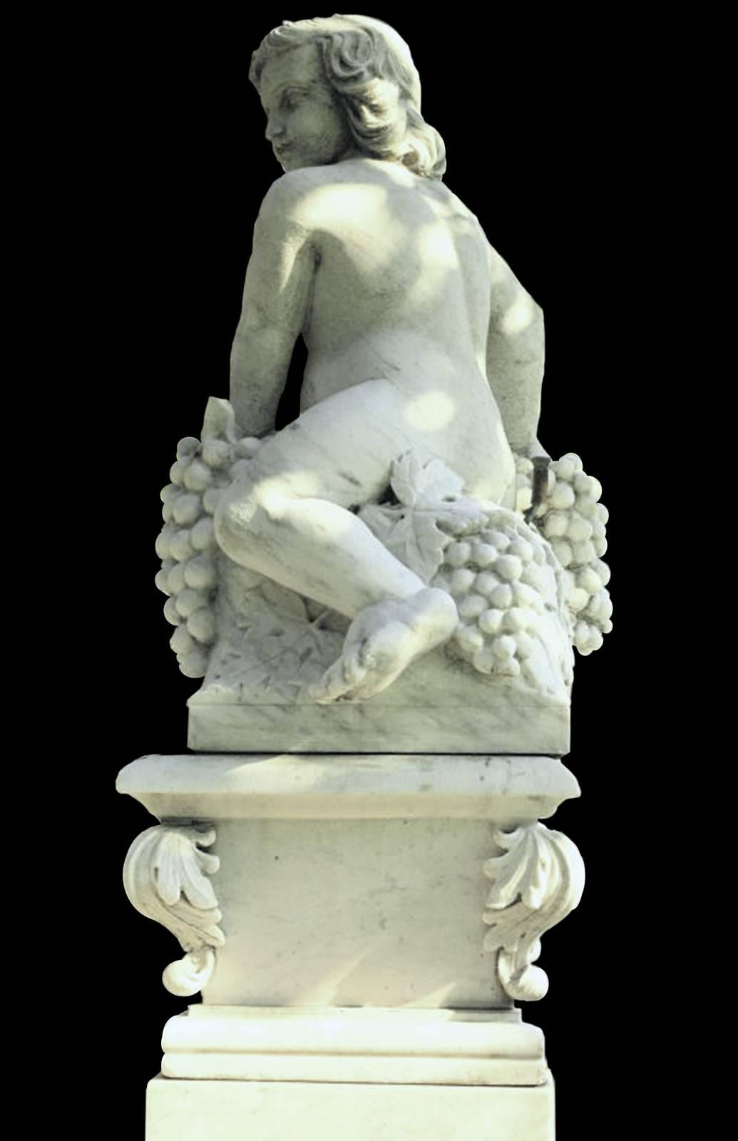 Late 19th Century Bacchus Marble Fountain For Sale