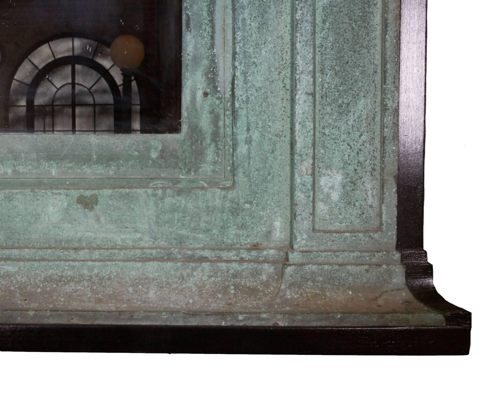 20th Century Bronze Mirror with Ebonized Surround For Sale