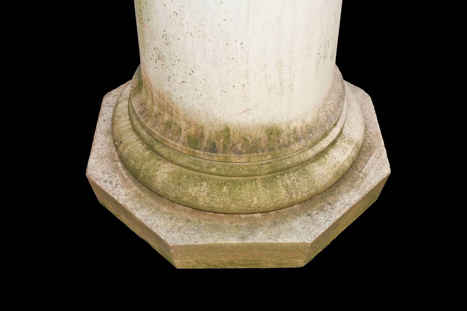 Early 20th Century Pair of Marble Columns, Burrwood Estate For Sale