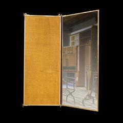 Large Antique Triptych Mirror