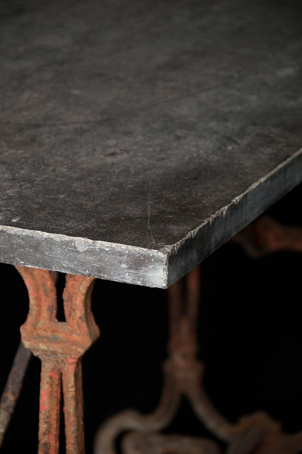 antique iron table