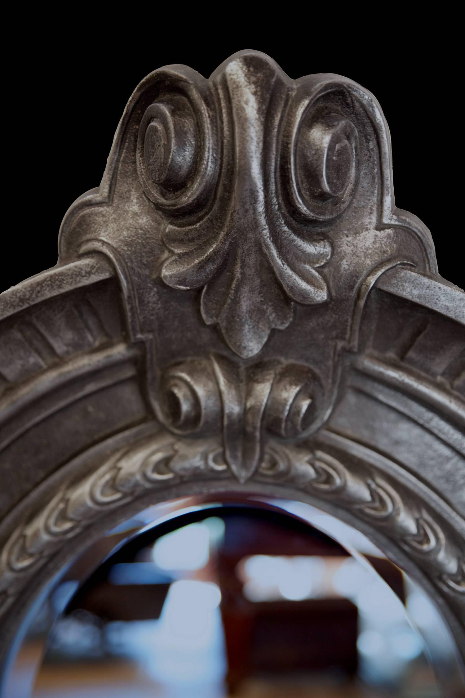French Antique 19th Century Cast Iron Mirror