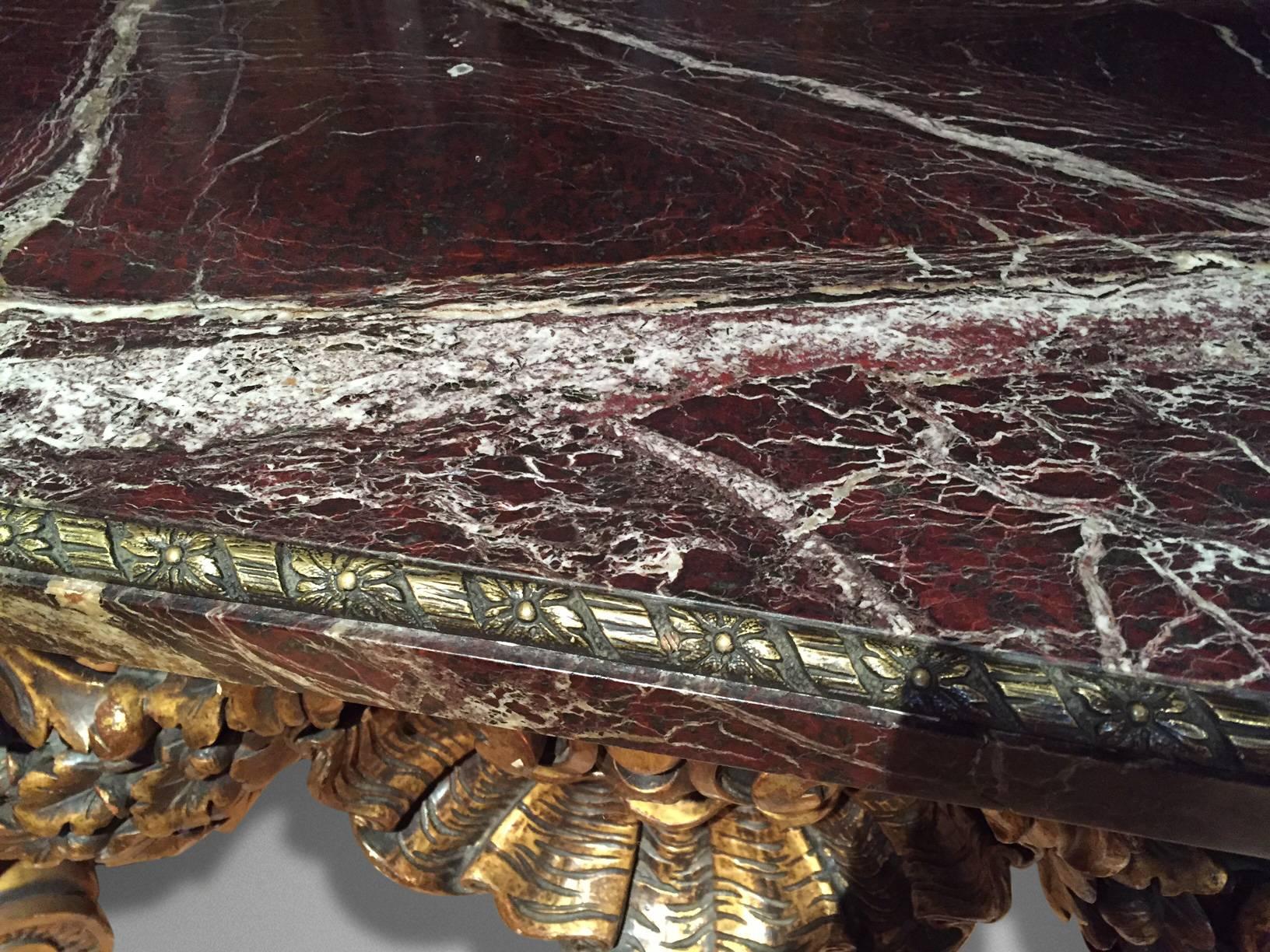 Marble Console Table in the Manner of William Kent, Mid-19thC In Good Condition For Sale In London, GB