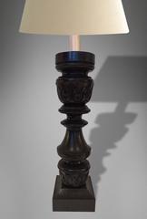 Large Pair of Ebonized Lamps